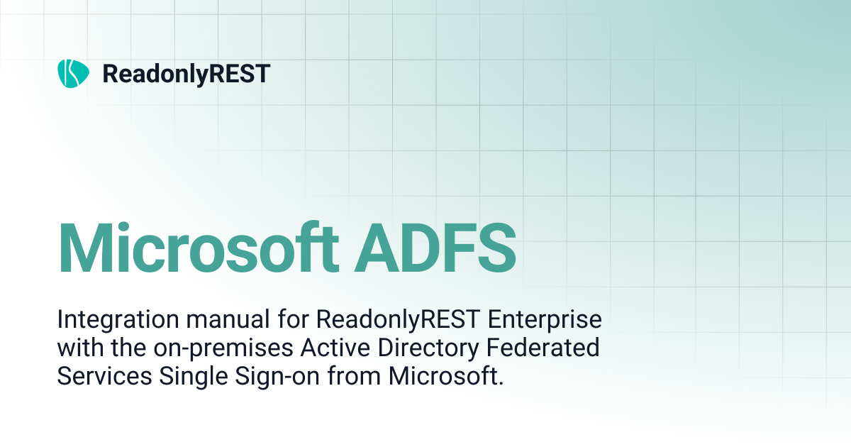 Microsoft ADFS | ReadonlyREST
